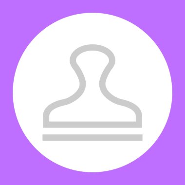 Damga düzlüğü simgesi, vektör illüstrasyonu