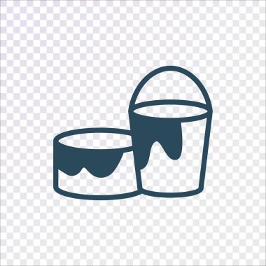 kova ile boya lekeleri kutsal kişilerin resmi, vektör çizim