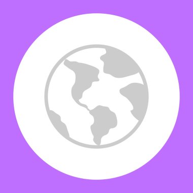 dünya düz simgesi, vektör illüstrasyonu