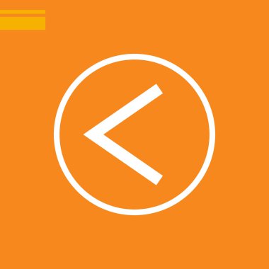 Sol ok düz simgesi, vektör çizim