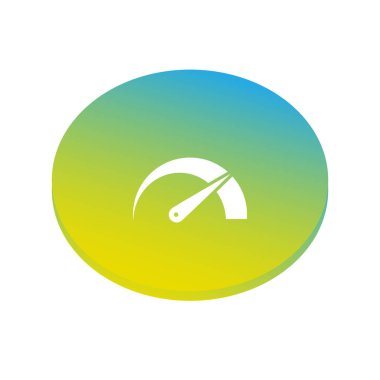 Hız göstergesi düz simgesi, vektör illüstrasyonu