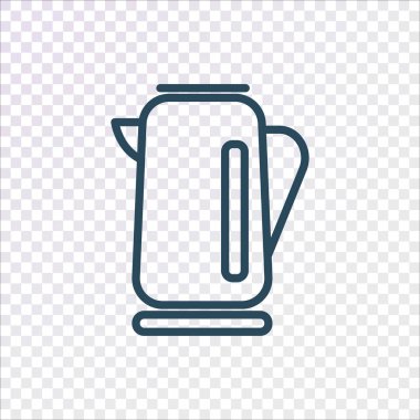 Çaydanlık düz simgesi, vektör illüstrasyonu