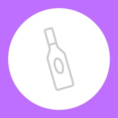 şişe düz simge vektör çizim