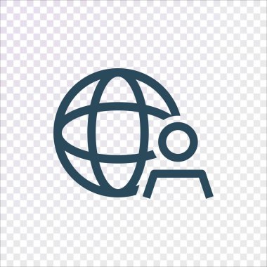 dünya düz simgesi, vektör illüstrasyonu