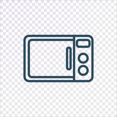 mikrodalga düz simge, vektör illüstrasyonu