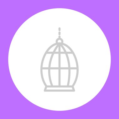 kuş kafesi simgesi, vektör çizim