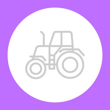 Traktör düz simgesi, vektör illüstrasyonu