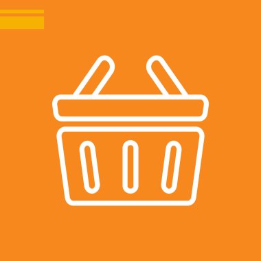 Alışveriş arabası simgesi, vektör illüstrasyonu