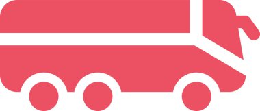 bus düz simgesi, vektör illüstrasyonu