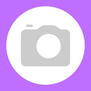 Fotoğraf makinesi düz simgesi, vektör illüstrasyonu