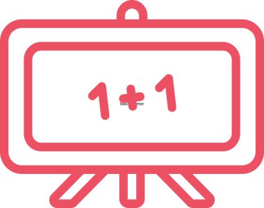 okul yazı tahtası düz simgesi, vektör, illüstrasyon