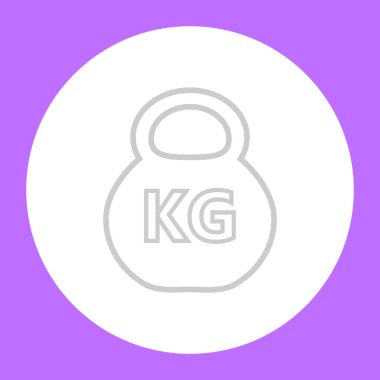 kettlebell simgesi, spor sembolü, vektör çizim