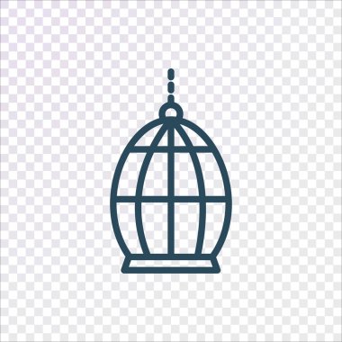 kuş kafesi simgesi, vektör çizim