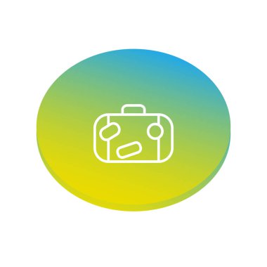 Bagaj web simgesi, vektör çizim seyahat