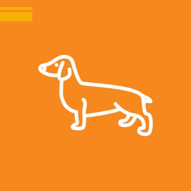 köpek web simge vektör çizim 