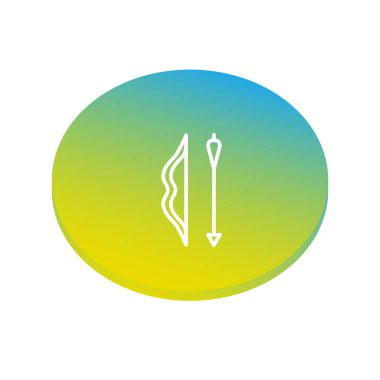 düz yay ve ok simgesi, vektör, illüstrasyon