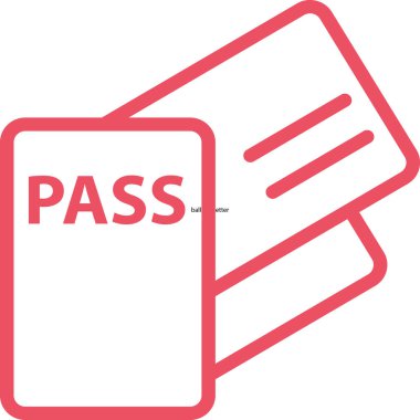 Pasaport ve bilet kutsal kişilerin resmi, vektör çizim