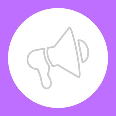 Megafon satırı simgesi, vektör çizim