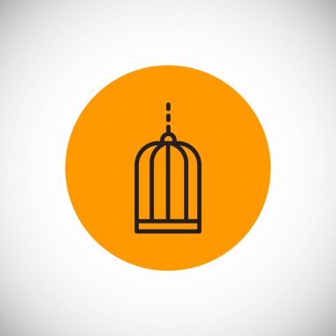 kuş kafesi simgesi, vektör çizim