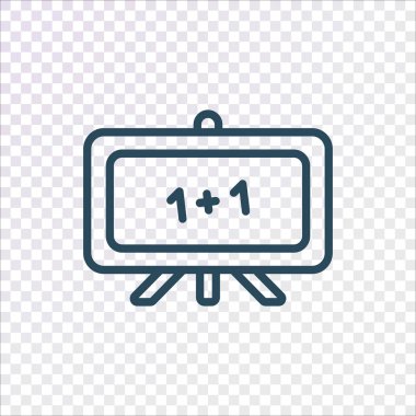 okul yazı tahtası düz simgesi, vektör, illüstrasyon