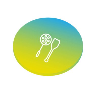 oluklu kaşık ve bir tahta spatula