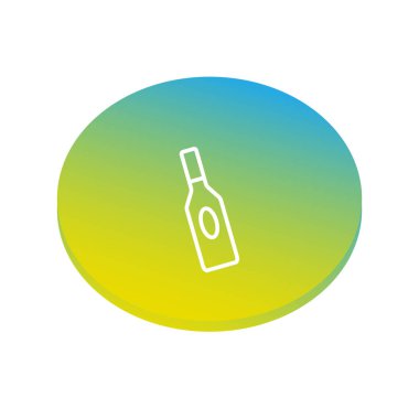şişe düz simge vektör çizim