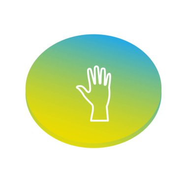 el düz simgesi, vektör illüstrasyonu