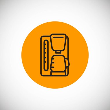 kahve makinesi düz simgesi, vektör çizim