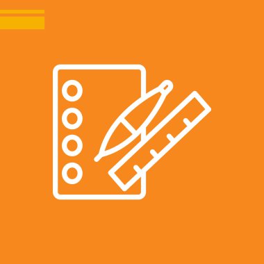 eğitim web simgesi, vektör çizim 