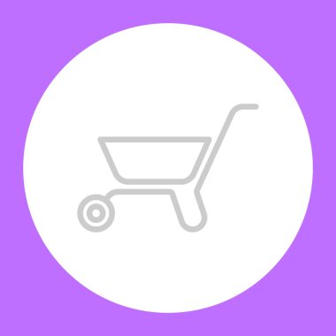 Alışveriş arabası simgesi, vektör illüstrasyonu