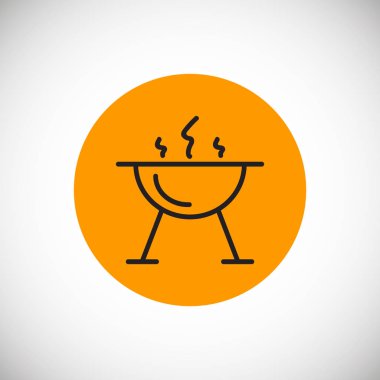 mangal barbekü kutsal kişilerin resmi, vektör çizim için