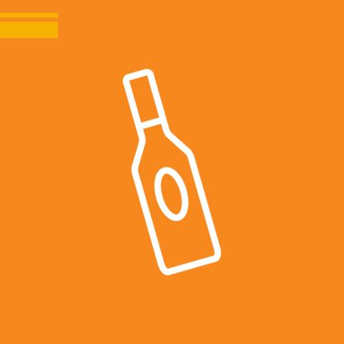 şişe düz simge vektör çizim