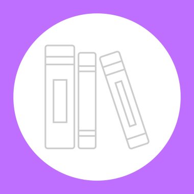 kitaplar düz simge, vektör illüstrasyonu