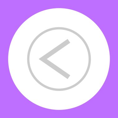 Sol ok düz simgesi, vektör çizim