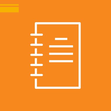 Not defteri düz simgesi