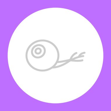 göz küresi düz simgesi, vektör, illüstrasyon