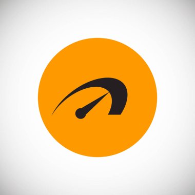 Hız göstergesi düz simgesi, vektör illüstrasyonu