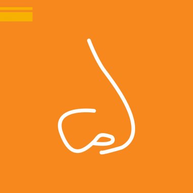 burun düz simgesi, vektör, illüstrasyon