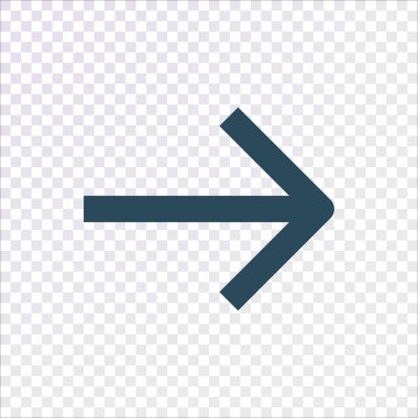 sağ ok düz simgesi, vektör çizim