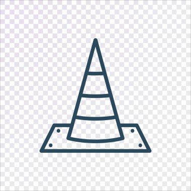 trafik koni simgesi, vektör çizim