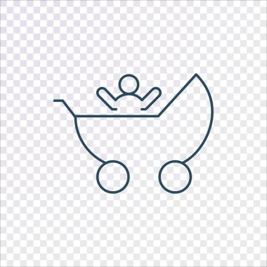 bebek arabası düz kutsal kişilerin resmi, vektör çizim