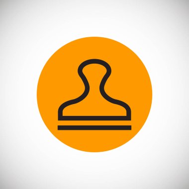 Damga düzlüğü simgesi, vektör illüstrasyonu