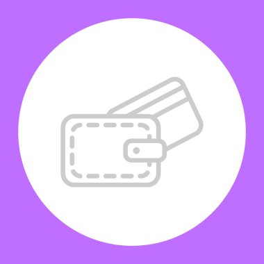 m-cüzdan ile kredi kartı düz simgesi, vektör, illüstrasyon