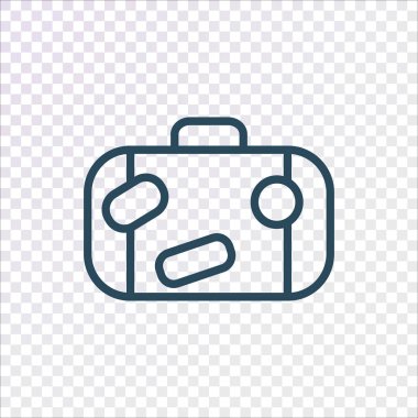 Bagaj web simgesi, vektör çizim seyahat