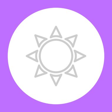 güneş web simgesi vektör illüstrasyonu 