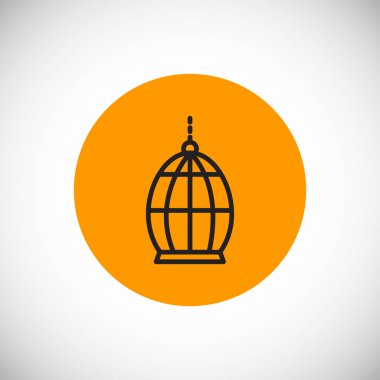 kuş kafesi simgesi, vektör çizim