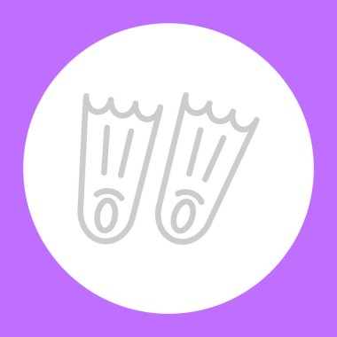 Snorkeling ekipman simgesi, vektör çizim