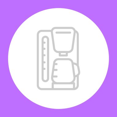 kahve makinesi düz simgesi, vektör çizim