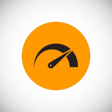 Hız göstergesi düz simgesi, vektör illüstrasyonu