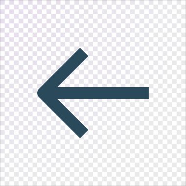 Sol ok düz simgesi, vektör çizim